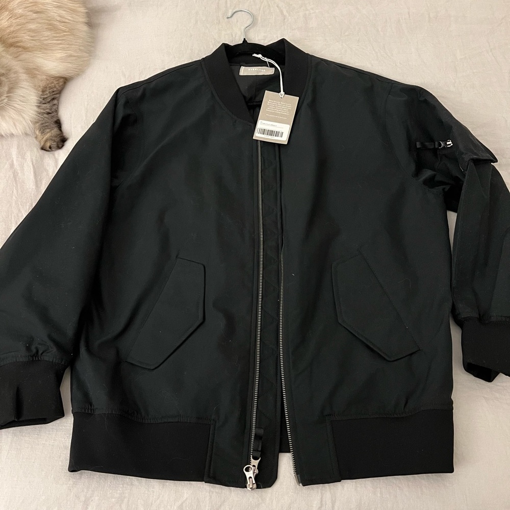 Everlane uniform black bomber jacket, men’s size small